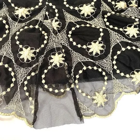 Style and Co Tulle Embroidered Layered Skirt Plus Sz 2X Multicolor Lined Flaws - Picture 5 of 14